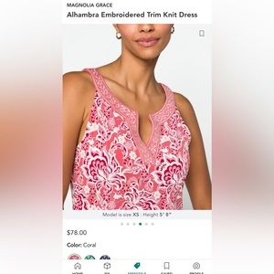 Embroidered knit dress, size large, brand new with tags, never worn.